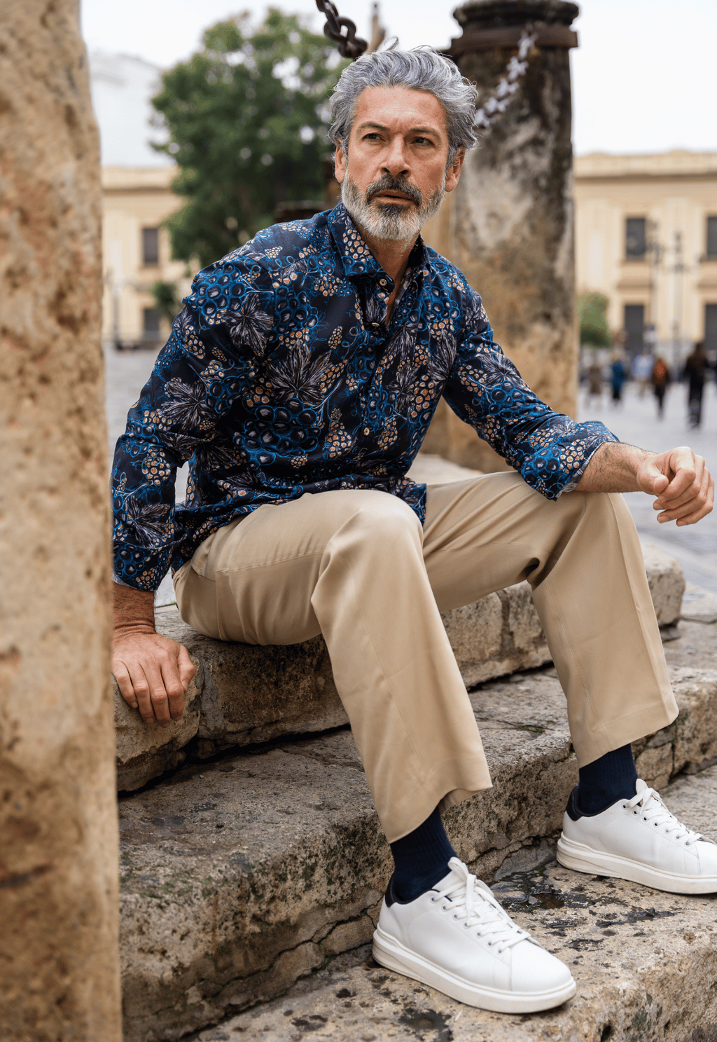 Camisa Manga Larga Fantasía Monttesco Uvas