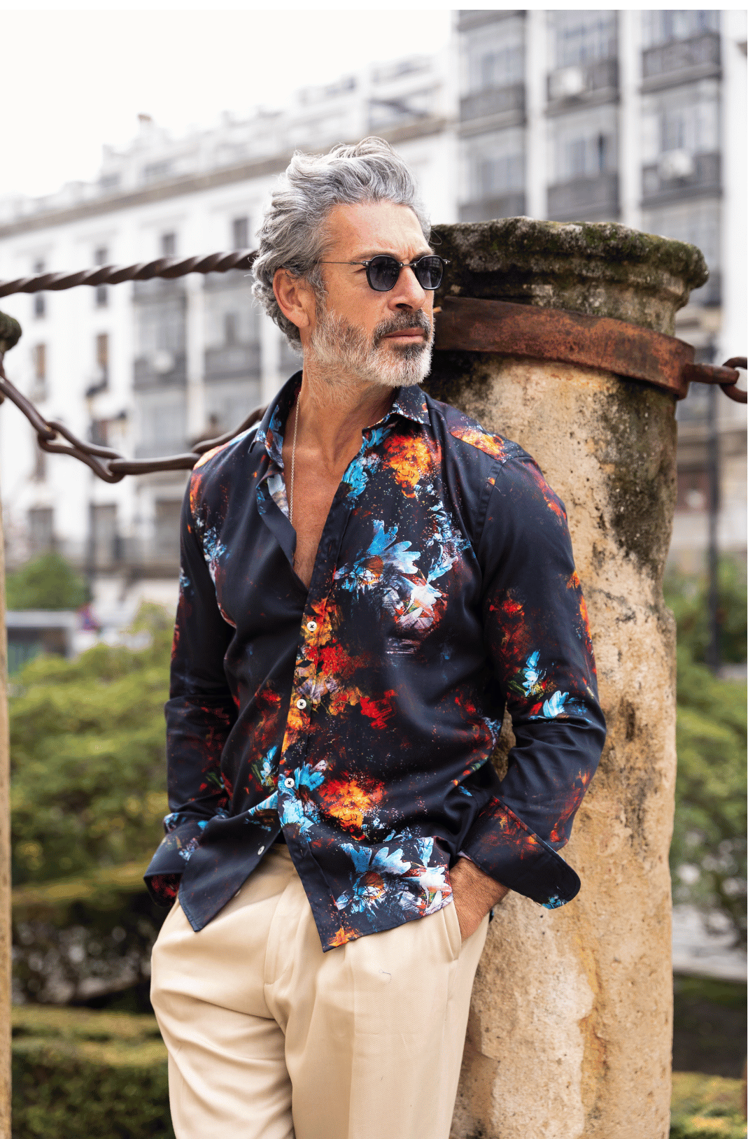 Camisa Manga Larga Fantasía Monttesco Fuego