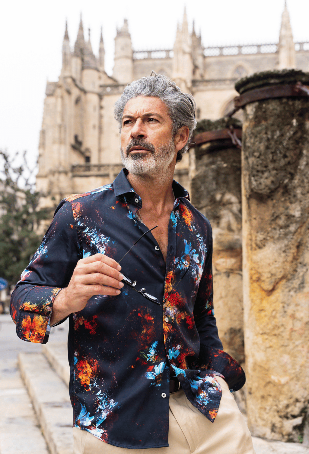 Camisa Manga Larga Fantasía Monttesco Fuego