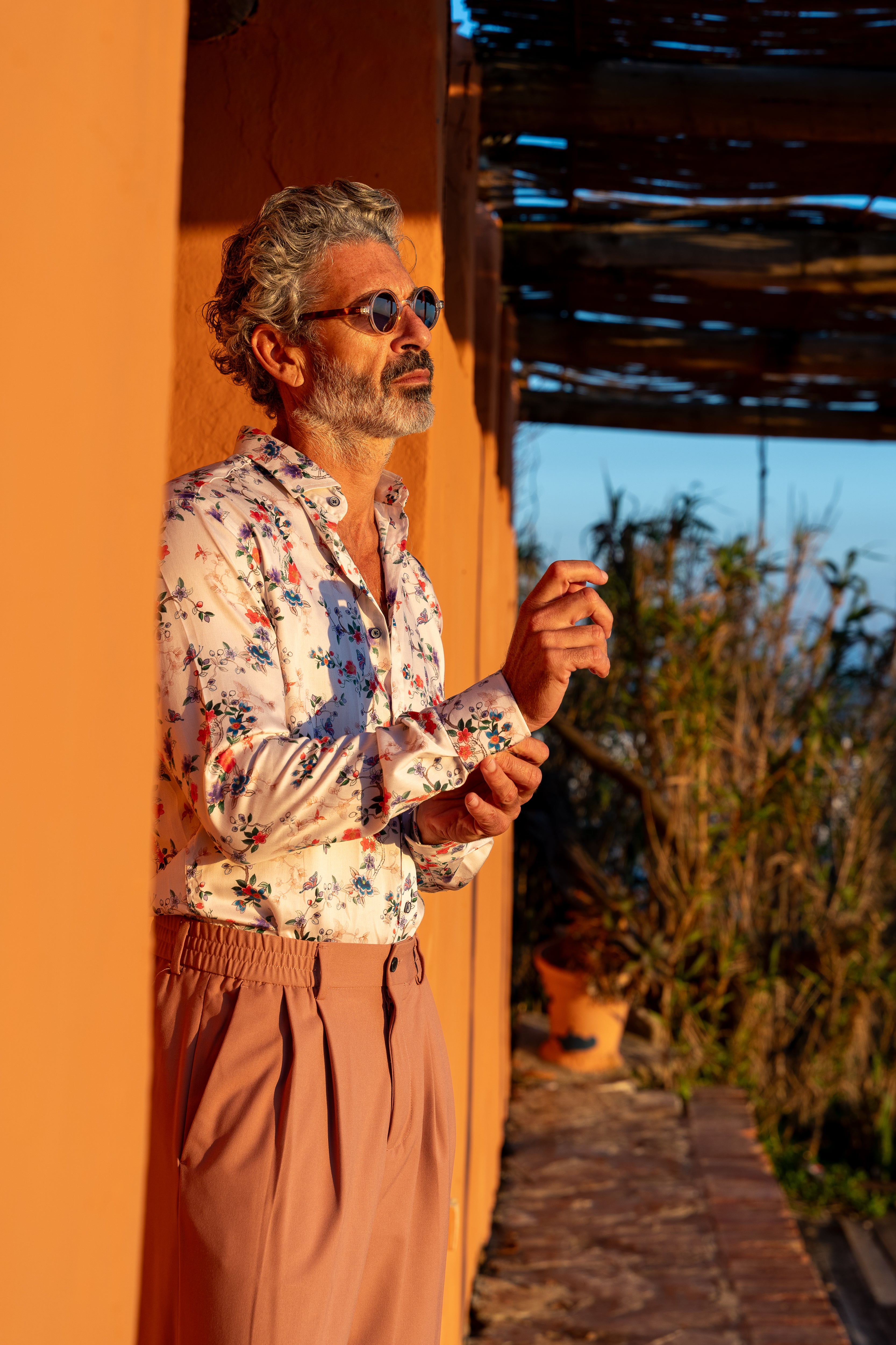 Camisa Manga Larga Monttesco Flores Coloridas