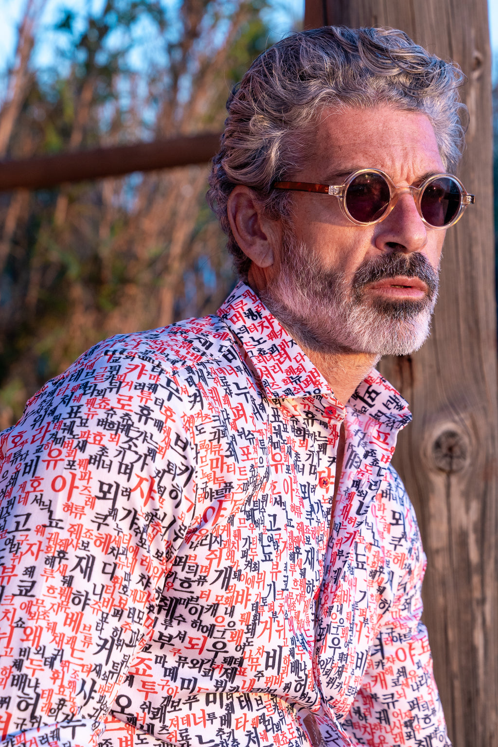 Camisa Manga Larga Monttesco Fantasía Letras Coreanas