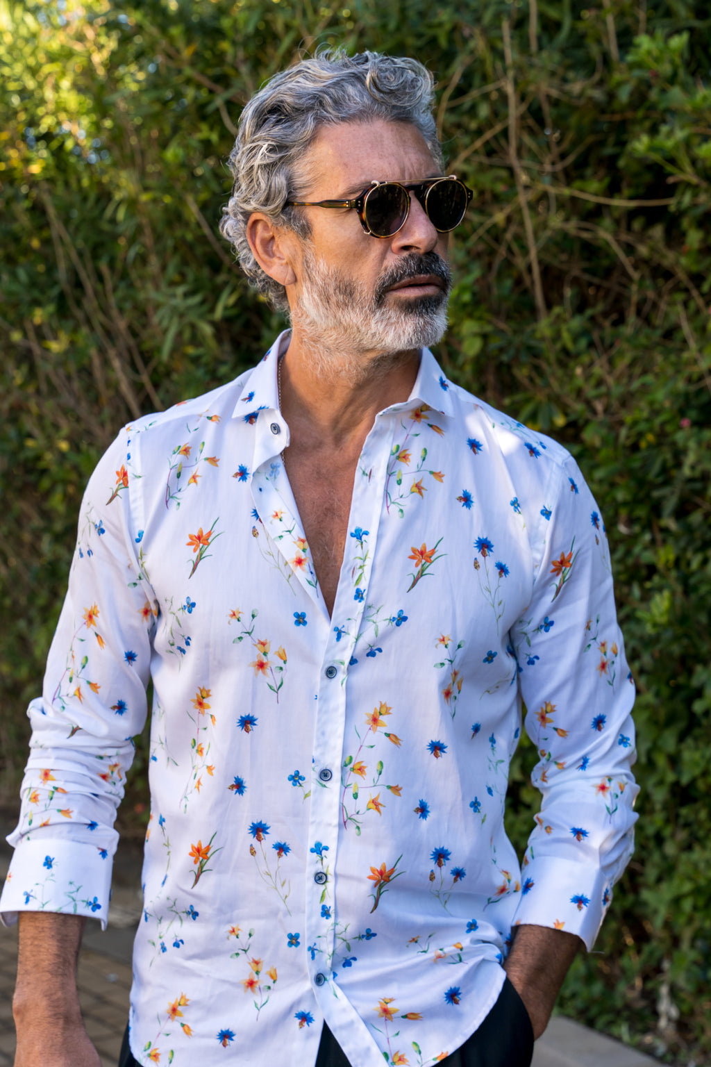 Camisa Manga Larga Monttesco Fantasía Flores