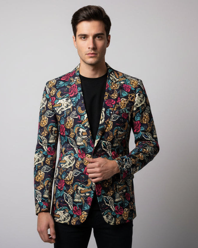 Americana Fantasía Skull And Roses Dados