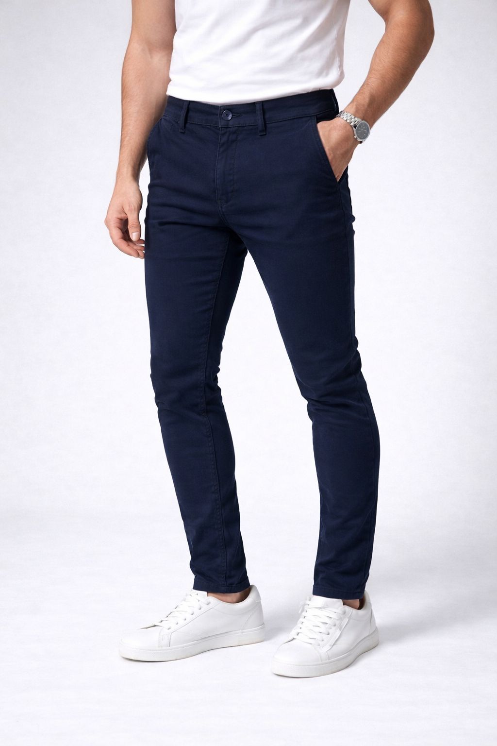 Pantalón Chino Skinny Azul Marino monttesco