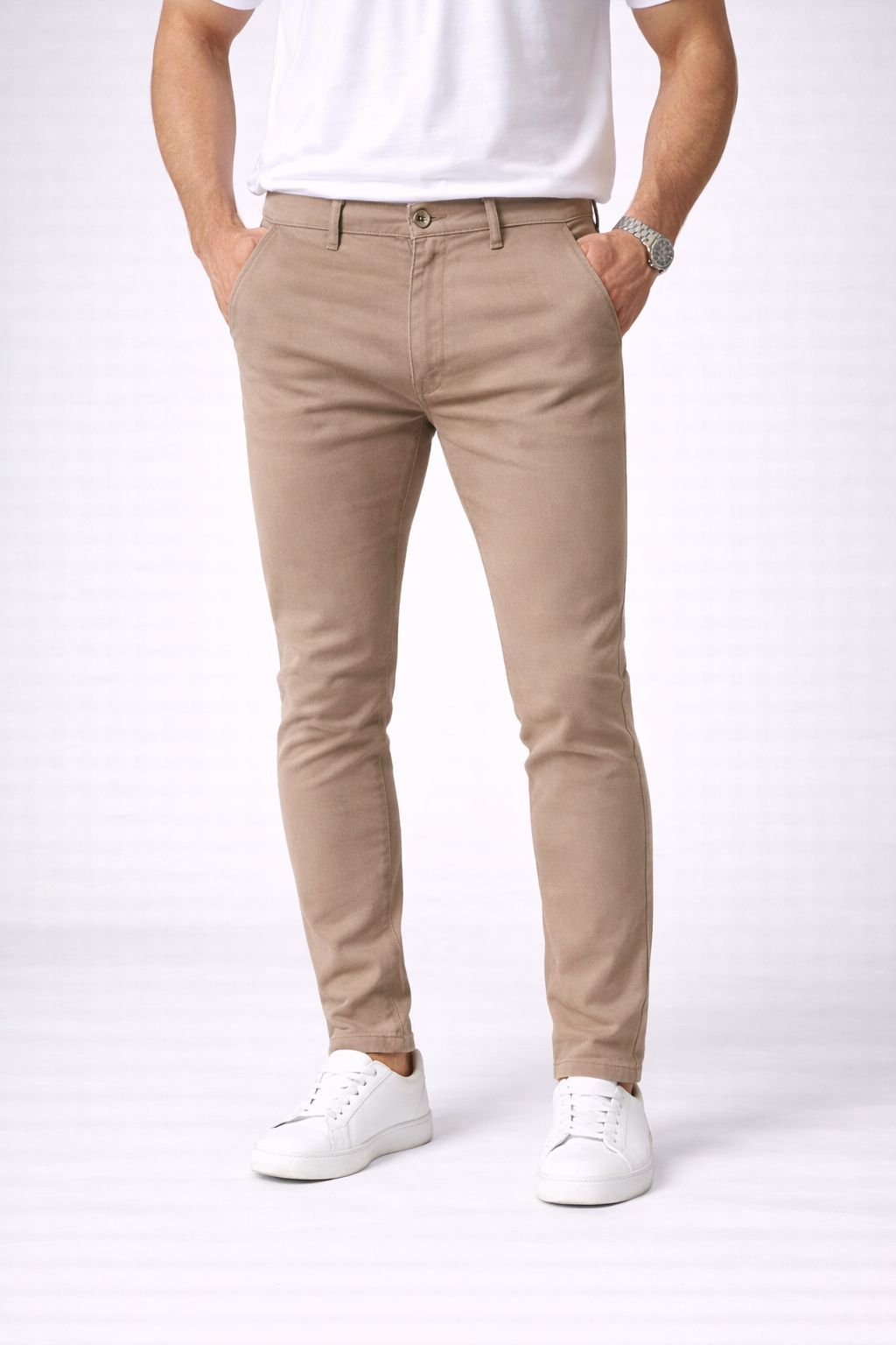 Pantalón Chino Skinny Camel Monttesco